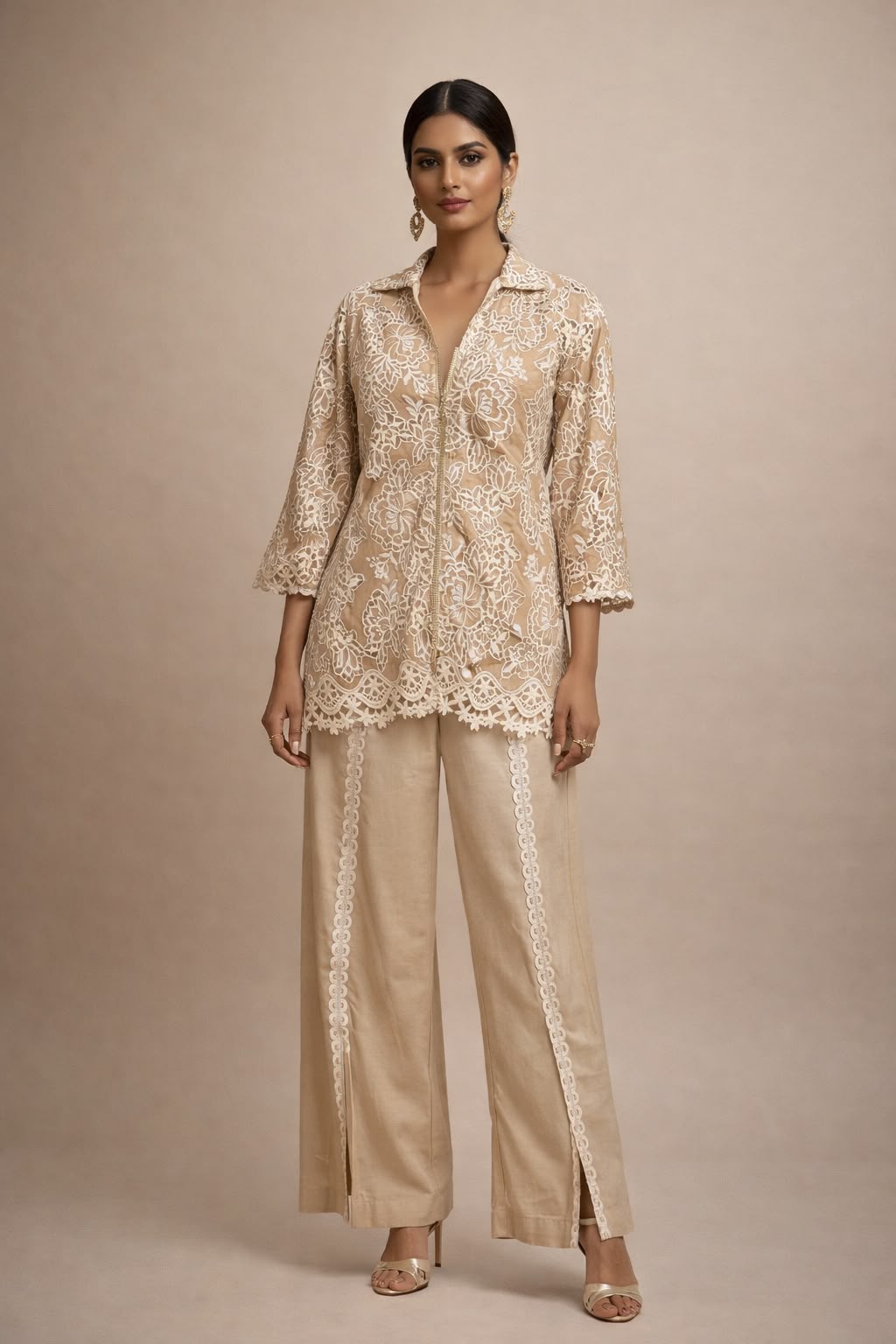 Women's Floral Lace Co-Ord Set